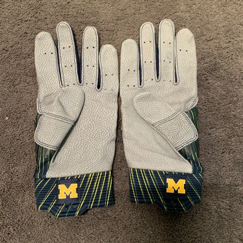 Michigan Nike Huarache Elite Batting Gloves Size L
