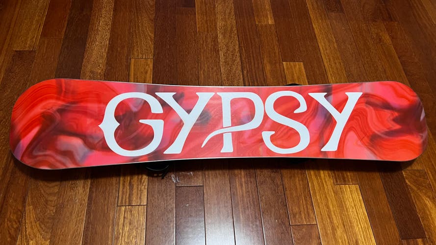 Used Women's Salomon Gypsy Snowboard All Mountain With Bindings Medium Flex True Twin 143cm