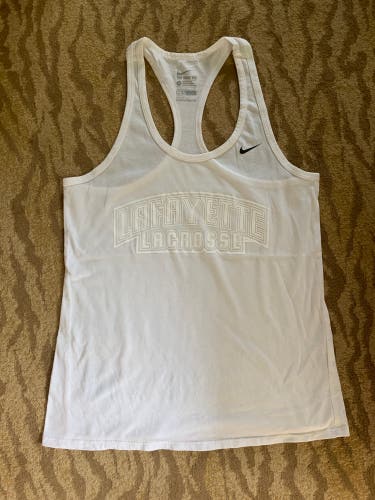 Nike Women’s Dri Fit White Lafayette Lacrosse Tank Top