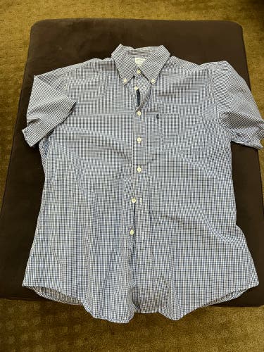 Brooks Brothers button down Short Sleeve shirt Size Large