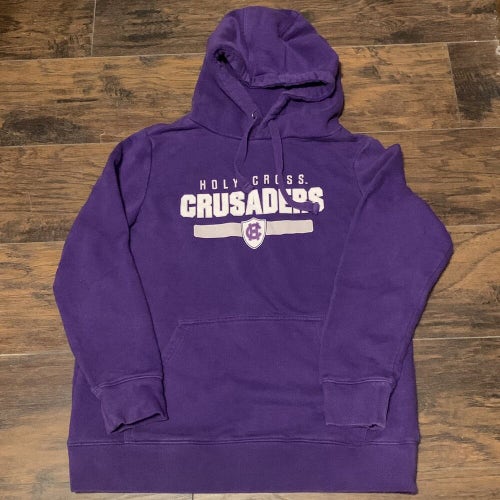 College of the Holy Cross Crusaders NCAA Fanatics Purple Womens Sweatshirt Sz Lg