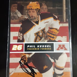 Phil kessel signed minnesota golden gophers card great condition