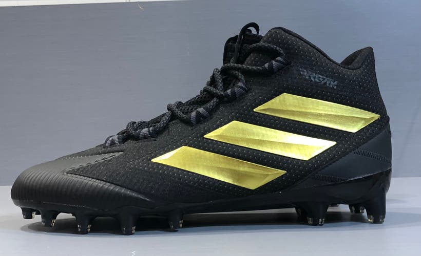 Adidas Freak Carbon Mid Football Cleats Black Gold F97425 Men's size 10.5 New