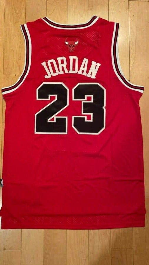 Jordan Boys 23 Jersey - Black/Red Size M