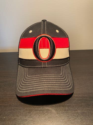 Ottawa Senators Heritage Black Used One Size Fits All Hat - Old Time Hockey FlexFit