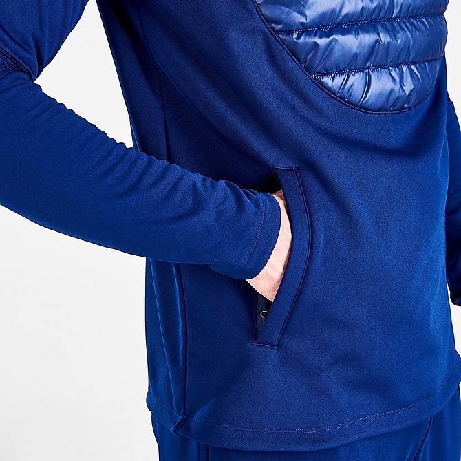 nike therma hoodie blue void