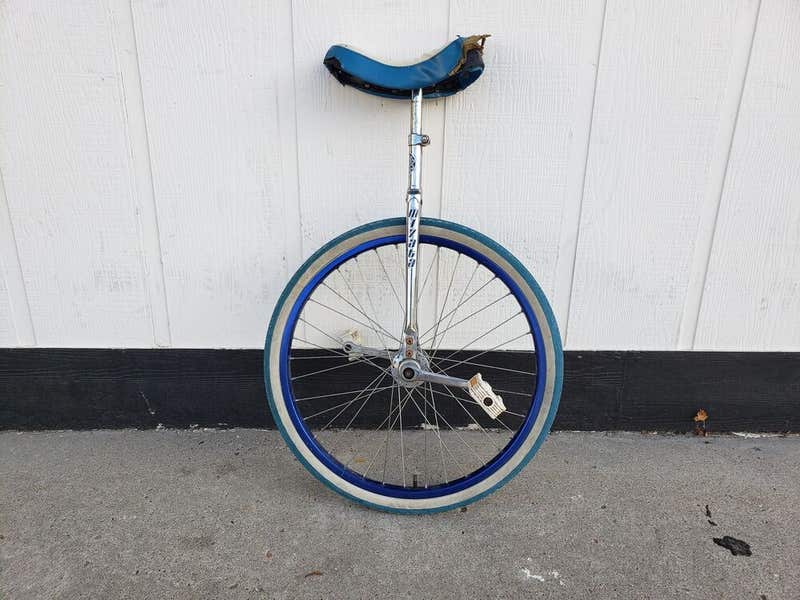 Vintage Miyata Flamingo Unicycle, Chrome/Anodized Blue