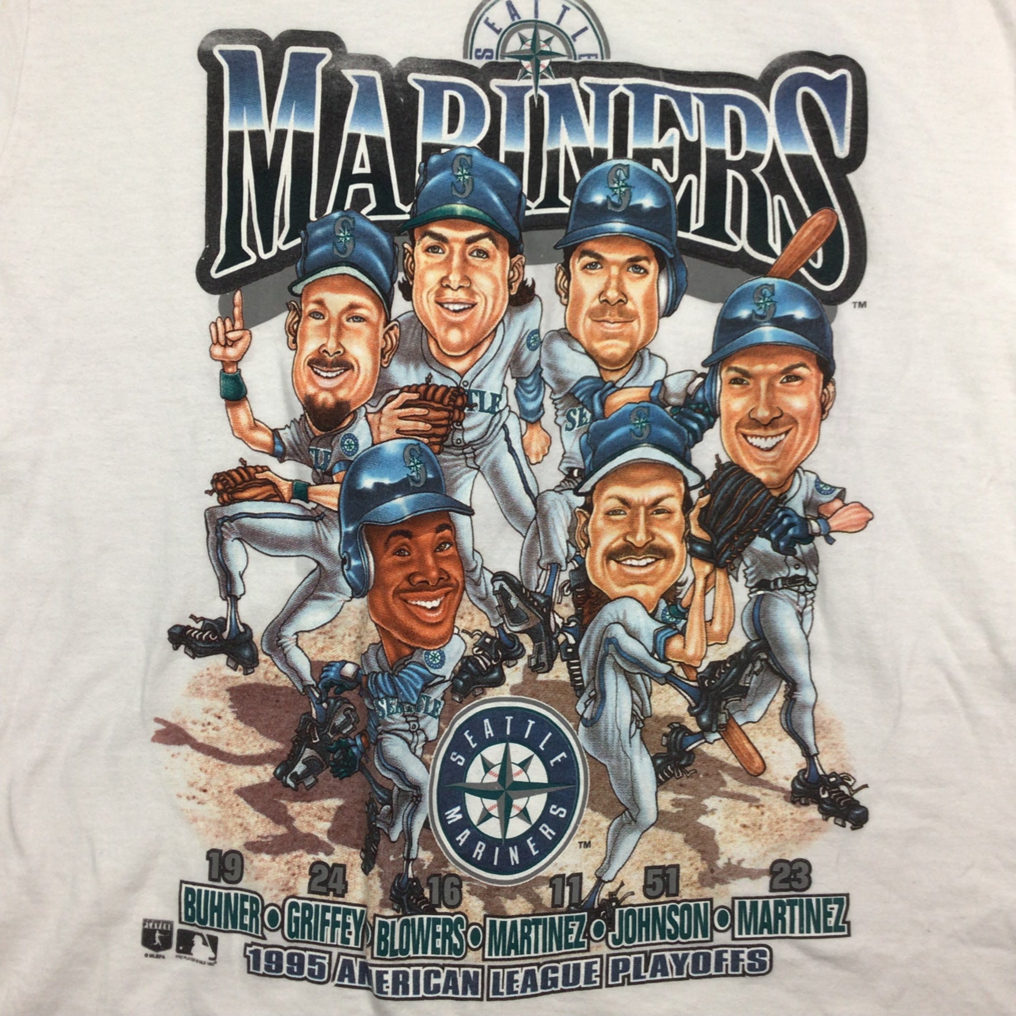 Vintage Seattle Mariners Caricature T-shirt NWT MLB Baseball 90s
