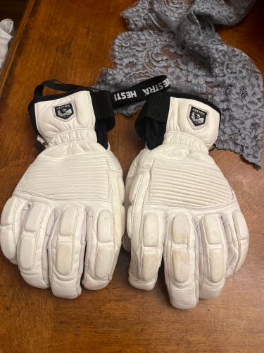 White Used  Hestra Gloves