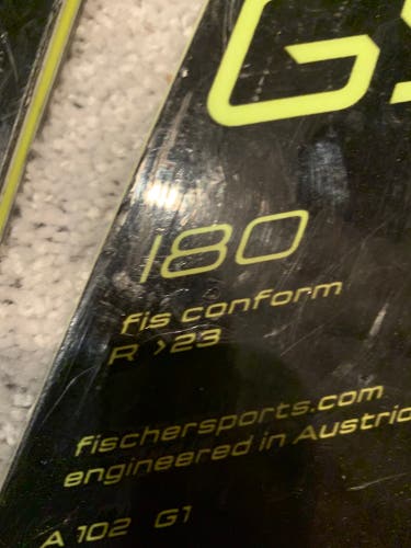 Used  Fischer Skis GS Race 180cm 23m