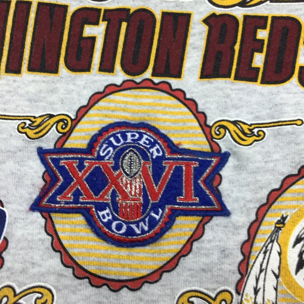 Vintage Washington Redskins Super Bowl XXVI Shirt Size Large(tall