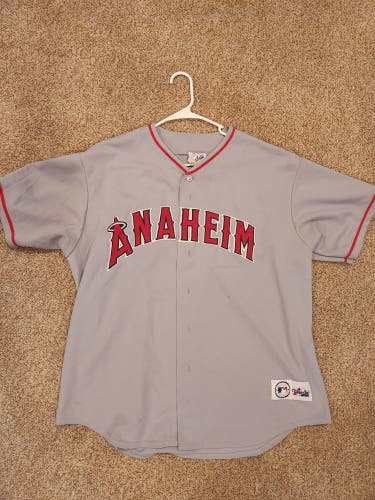 Anaheim Angels Gray Used XL Majestic Jersey