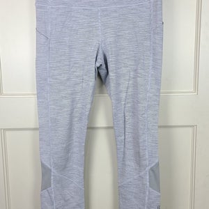 Lululemon Pace Rival Crop Full-On Luxtreme Stripe Play Gray Running Size 6