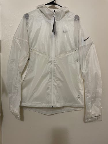 Nike STORM-FITADV Run Division Flash White Running Hood Jacket Size Large
