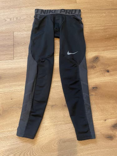 Nike Pro HyperWarm Compression - Tights Leggings Pants - Youth Large - STEAM SANITIZED
