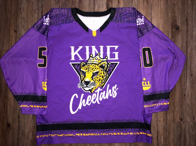King Cheetahs LC Box Lacrosse Jersey Large #50