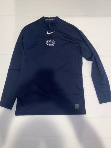 Blue New Large Team Issued Nike Long Sleeve Thermal Shirt