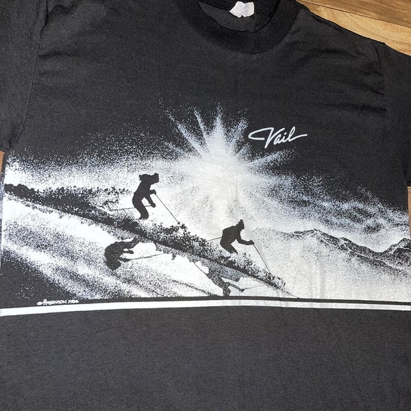Vintage Vail Colorado Single Stitch Graphic Skiing Ski T-Shirt