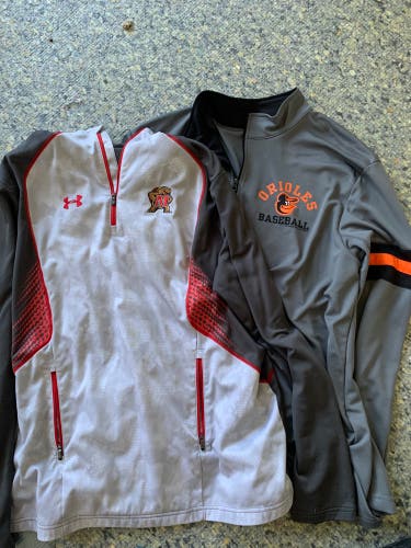 Xl Baltimore Orioles And University If Maryland Quarter Zip