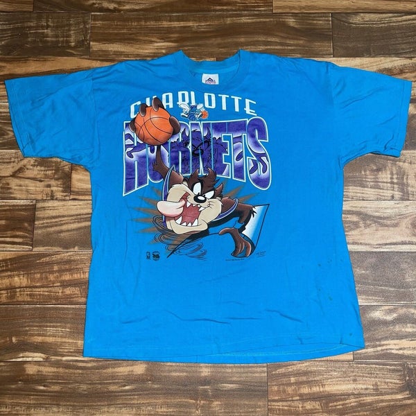 Vintage NBA Charlotte Hornets T-shirt Double Sided Print Tee 