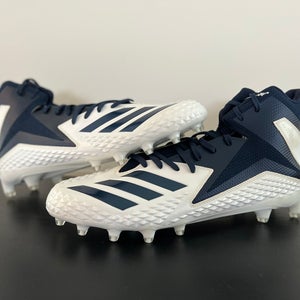 Size 15 adidas Freak X Carbon High Football Cleats White/Navy Blue DB0567 NEW