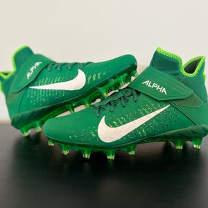 Size 11.5 Nike Alpha Menace Pro 2 Mid Football Cleats AQ3209-300 Green NEW