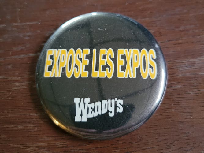 Vintage WDVE 102.5 Expose Les Expos Button