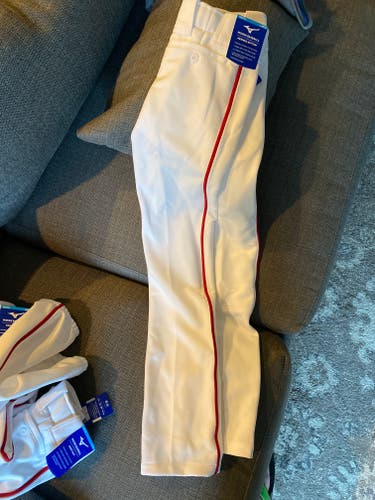 White Youth Unisex New Large Mizuno Game Pants