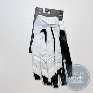 Nike D-Tack Lineman Padded Football Gloves White 3XL