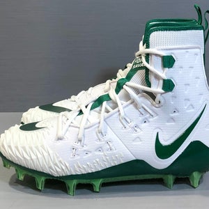 Nike Force Savage Elite TD Football Cleats White Green 857063-133 Men's size 10