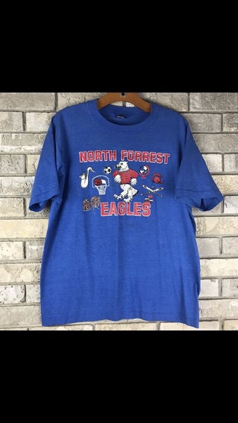 Vintage 90s North Forrest Eagles Size Large Graphic T Shirt Vtg