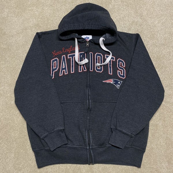 NFL Team Apparel New England Patriots Sweatshirt Size M Light Gray Hoodie