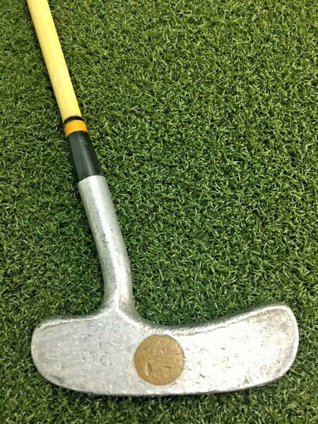 Walter Hagen Tom-Boy Putter  / RH / Plastic Coated Steel ~35" / Leather / mm6968