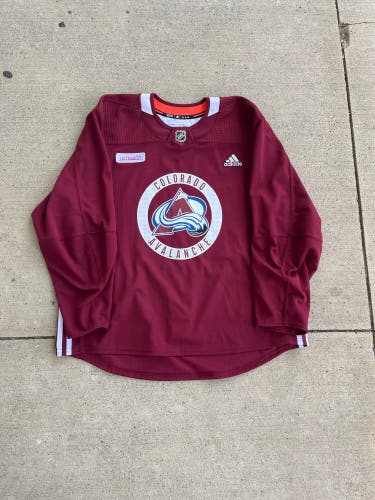 New Burgundy Adidas MIC Colorado Avalanche Pick Your Number Practice Jersey 56 & 58