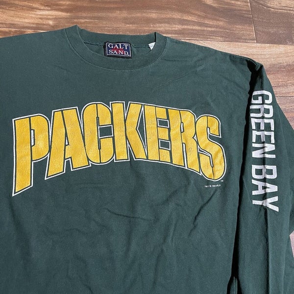 Galt Sand Vintage Green Bay Packers Men's Pullover Sweatshirt - Long Sleeve, Size Medium (M)