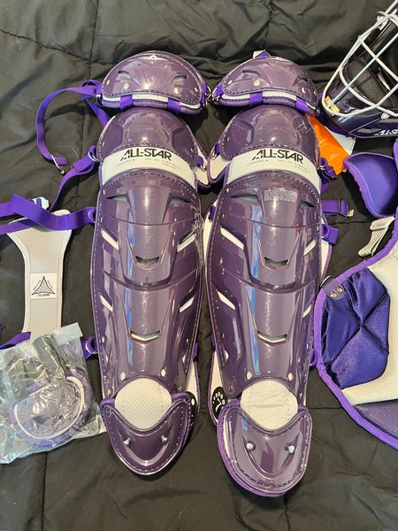 All Star System 7 Adult 16+ Catchers Gear Set NOCSAE CKCCPRO1 - Purple