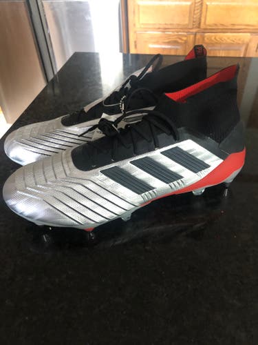 Silver New Men's Size 11 (Women's 12) Detachable Cleats Adidas Predator 19.1 Cleats