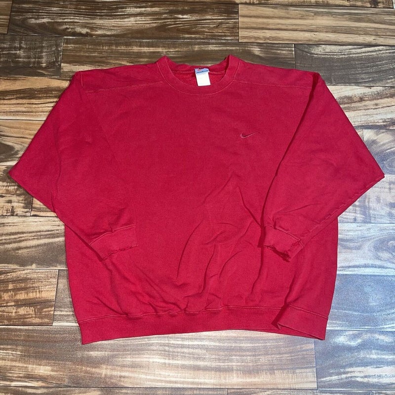 Vintage Nike Sweater Sweatshirt OverSized Big Check 90’s era Made in USA  Rare XL 