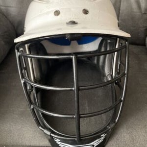 Cascade Lacrosse Helmet White With Black Cage Used Condition