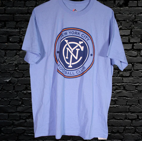 NEW YORK CITY FOOTBALL CLUB MAJESTIC T-SHIRT SIZE ADULT LARGE MINT CONDITION