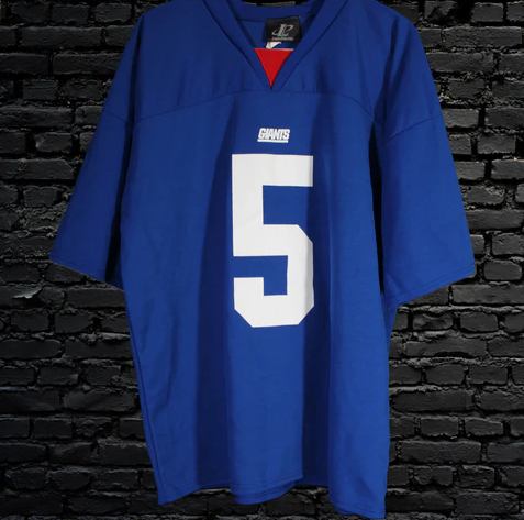 NEW YORK GIANTS KERRY COLLINS LOGO ATHLETIC VINTAGE FOOTBALL JERSEY SIZE ADULT XL MINT CONDITION