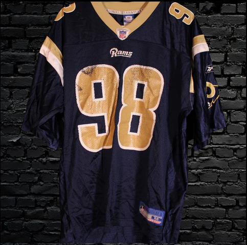 St. Louis Los Angeles Rams Grant Wistrom NFL Authentic Reebok Football Jersey Size Adult Medium