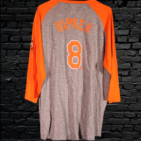 Baltimore Orioles Cal Ripken Majestic Cooperstown Collection Quarter Sleeve MLB T-Shirt Size XXL