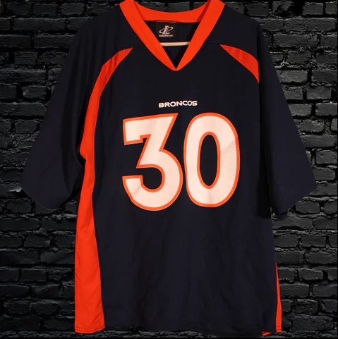 Denver Broncos Terrell Davis Vintage 90's Logo Athletic Authentic NFL Jersey  Size Adult Large *MINT*