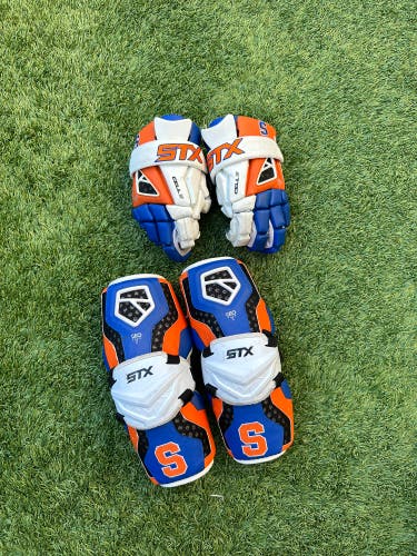 *GAME WORN* Syracuse Throwback Glove/Arm Pad Bundle