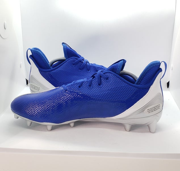 Adidas Adizero Scorch Football Cleats GZ0408 Mens Size 12 Royal Blue Silver