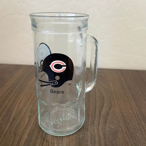 Chicago Bears NFL FOOTBALL SUPER VINTAGE Fisher Nuts Beer Stein Glass Mug!