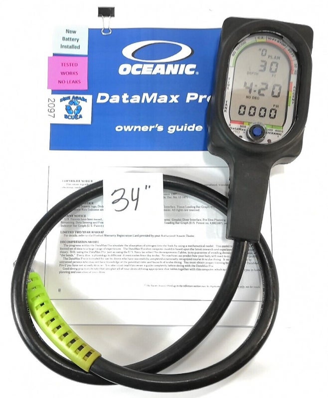 Oceanic Datamax Pro SCUBA Dive Air Integrated Dive Computer New Batteries  #2097