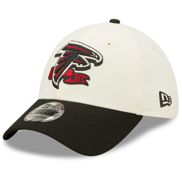 Men's Atlanta Falcons New Era White/Black 2023 Sideline 39THIRTY Flex Hat  in 2023