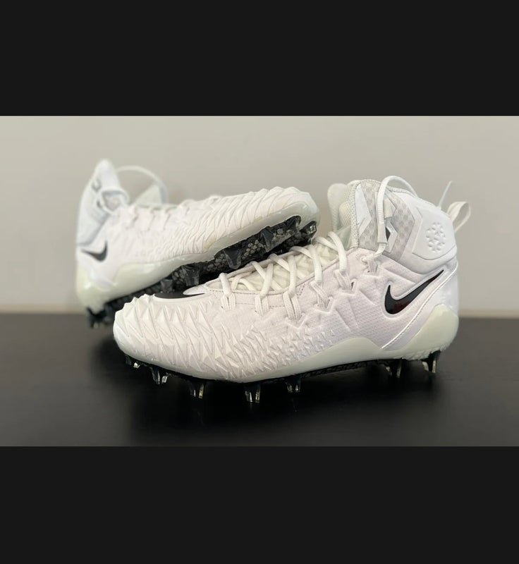 Nike Vapor Carbon Elite 2.0 TD Football White Silver Volt 631425-101 Sz  13.5